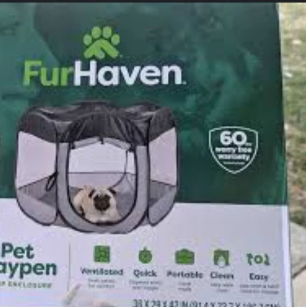 FurHaven light-weight portable pet playpen.